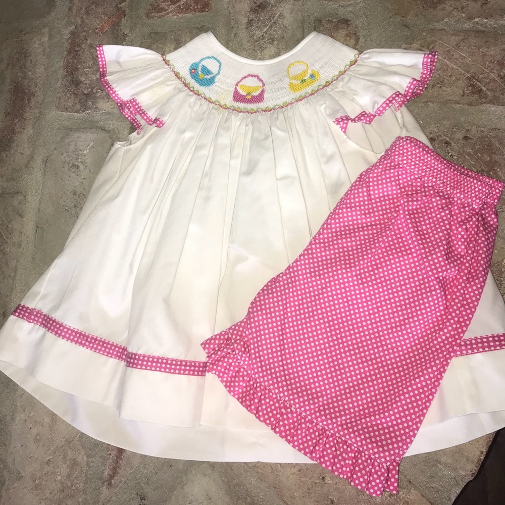 Smocked short set